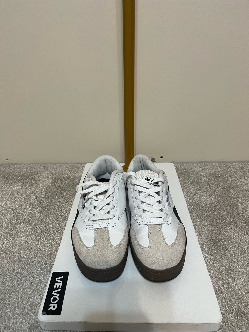 Gently used condition Reebok  Classic White and Light Gray Casual Sneakers